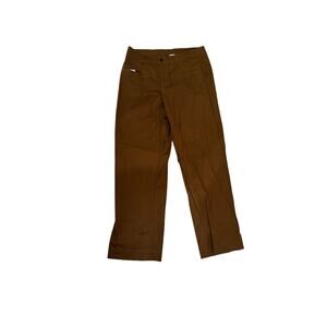 Eladay Brown Tailored Ankle Pants‎ Trousers Size L